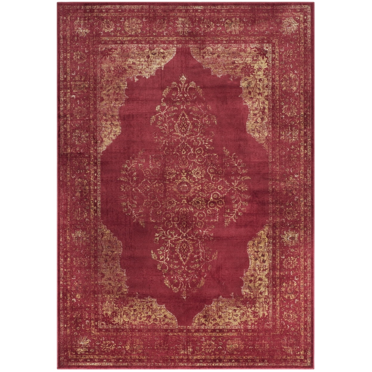 SAFAVIEH Vintage Winthrop Traditional Area Rug, Rose, 4' x 5'7"