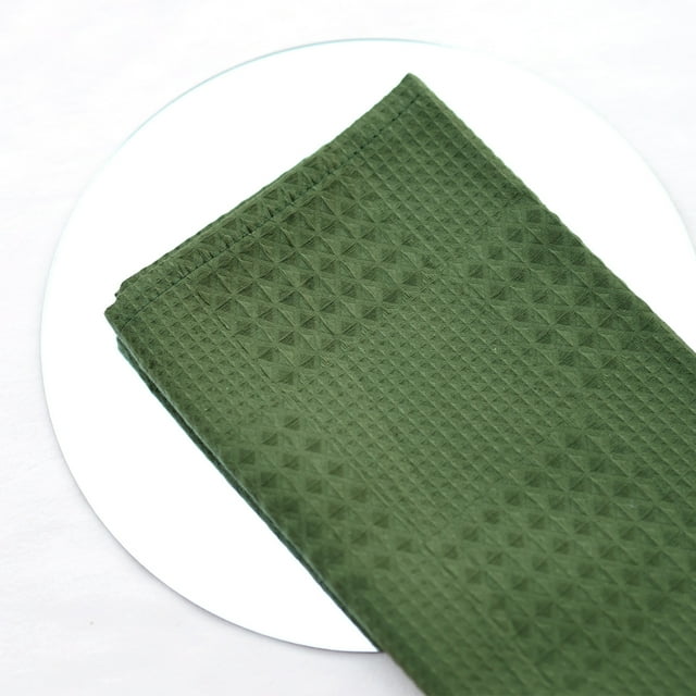 suxuMhao Waffle Patterned Cloth Napkins - Cotton Cloth Napkins, Napkins Cotton,Dinner Cloth Napkins, Washable Napkins,Reusable Napkins Washable, 17×17 IN, Set of 4,Green - Suitable for Daily Dining
