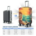 thumbnail image 6 of Daiia Island Beach Guinea Pig Luggage Cover, Thickened Washable Travel Luggage Covers, Elastic Unique Baggage Covers for 18-20 inch Luggage-Medium, 6 of 9