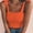Orange, variant on Axiiglly Tank Top for Women Bow Tie Strappy Crop Tank Tops Solid Color Ruched Tube Tops Elastic Casual Cotton Beach Yoga Tank Tops