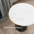 thumbnail image 4 of Modern Side Table Set of 2, Sintered Stone Top, Multi-Functional End Table for Living Room, Bedroom, Sofa & Home Office (White & Black), 4 of 6