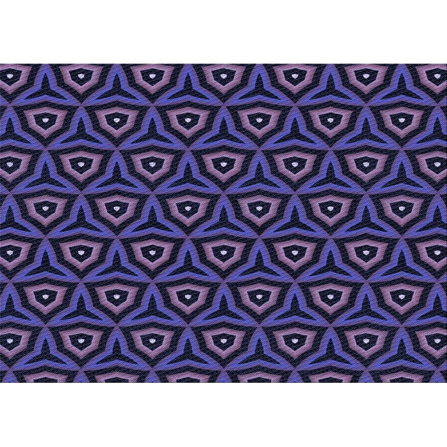 Ahgly Company Machine Washable Indoor Rectangle Transitional Night Blue Area Rugs, 8' x 10'
