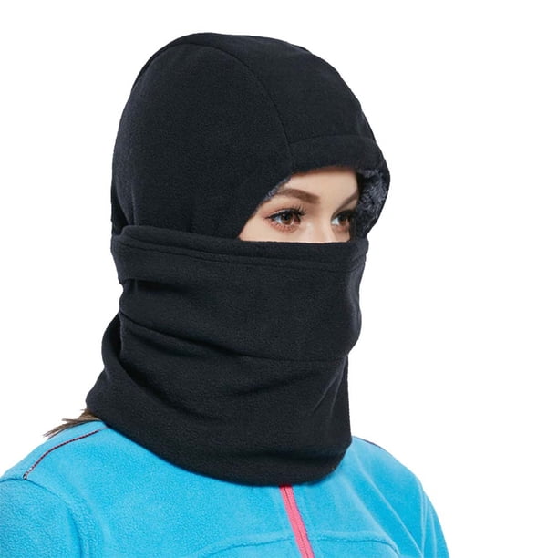 GOOHOCHY Gorro de invierno para hombre y mujer, grueso, de felpa, resistente al viento y cálido (negro)
