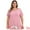 Pink, variant on DARING DIVA Women's Plus Crew Neck Short Sleeve Blouse 1X Pink