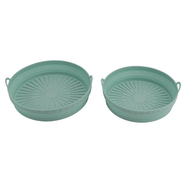 2 PCS Freidora de cocina Revestimientos de silicona Cesta Plegable Reutilizable Freidora de cocina Recipiente de silicona para freidora de cocina Resistencia a altas temperaturas ANGGREK Otros