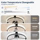 thumbnail image 5 of Yeshouse Ventilador de techo moderno de 20 pulgadas con montaje empotrado, luz y control remoto: ultrafino, 6 velocidades, atenuación continua y ajuste de temperatura de color, 5 of 8