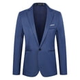 thumbnail image 4 of Traje informal de verano para hombre, chaqueta de traje antiarrugas sin planchar a la moda para oficina de negocios, traje ajustado de Color sólido para hombre, 4 of 5