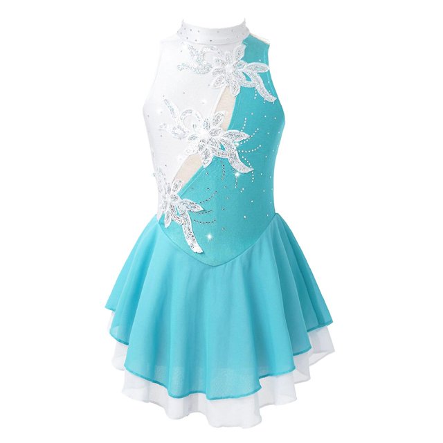 Chicas para niños lentejuelas diamantes vestidos de baile de ballet esquí esquí Gafas de esquí