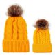 thumbnail image 1 of Outdoor ladies winter thermal knitted wool twist ski cap (yellow)1 pieces, 1 of 5