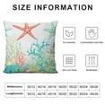 thumbnail image 5 of GOSMITH  Beach Pillow Covers, Ocean Themed Coastal Couch Pillowcase Watercolor Starfish Coral Cushion Cover Decorative for Bedroom Living Room Couch Sofa, 5 of 5