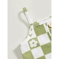 thumbnail image 6 of Coduop Baby Girls 2Pcs Outfit Set,Checkerboard Sleeveless Bodysuit and Shorts Two-piece Clothes Set, 6 of 9