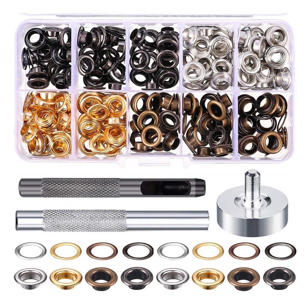 200 Pcs/set 6mm Shoe Grommets Assortment Shoe Lace Eyelets Repair Kit