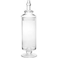 thumbnail image 5 of MyGift Clear Glass Apothecary Jars (3 Piece Set) Decorative Weddings Candy Buffet, 5 of 7