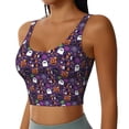 thumbnail image 2 of Balery Halloween Sweet Candy Sujetadores deportivos con espalda cruzada para mujer, acolchados, sin costuras, de alto impacto, ideales para yoga, gimnasio, entrenamiento y fitness.-Small, 2 of 8