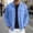 Blue, variant on Shirt Jacket for Men Long Sleeve Button Down Notch Collar Jacquard Relaxed Fit Casual Work Shirts with Chest Pockets