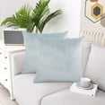 thumbnail image 4 of Tkrady Velvet Pillow Covers Super Soft Decorative Square Throw Pillow Covers Case Cushion Covers for Sofa Couch Bedroom Car Decor 20x20 Inch Light Grey, 4 of 6