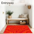 thumbnail image 3 of ODIKA 3'x5' Machine Washable Non-Slip Area Rug, Vibrant Spiral Maze With Whimsical Pathways High Traffic Rug with Pad, Red, 613338, 3 of 8