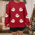 thumbnail image 4 of TTUHYWXI Women Sparkle Sequin Christmas Sweatshirt Santa Graphic Crewneck Sweater Long Sleeve Xmas Pullover Tops (Red, M), 4 of 8