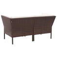 thumbnail image 5 of vidaXL 6 Piece Patio Lounge Set with Cushions Poly Rattan Brown, 5 of 5