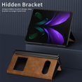 thumbnail image 6 of MonsDirect for 7.6 inch Samsung Galaxy Z Fold 2 5G 2020 Case, Nappa Leather with Flip Folding Magnetic Face Cover, Window Design with Hidden Kickstand Full Protective for Galaxy Z Fold 2, Nappa Brown, 6 of 7
