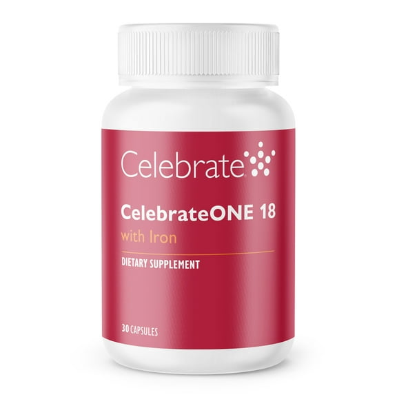 Celebrate Vitamins CelebrateONE 18 Once Daily Bariatric Multivitamin with Iron Capsules, 18 mg of Iron, 30 count