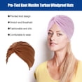 thumbnail image 2 of Turbante musulmán sweethay Hijab gorros preatados con volantes calentador plisado para quimio, 2 of 6
