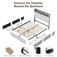 thumbnail image 7 of BELLEZE Full Size Bed Frame with 4 Drawers, Storage Headboard & Charging Station, Bed Frame with LED Lights, Platform Full Bed Frame with Storage, No Box Spring Needed - Cove (White), 7 of 7