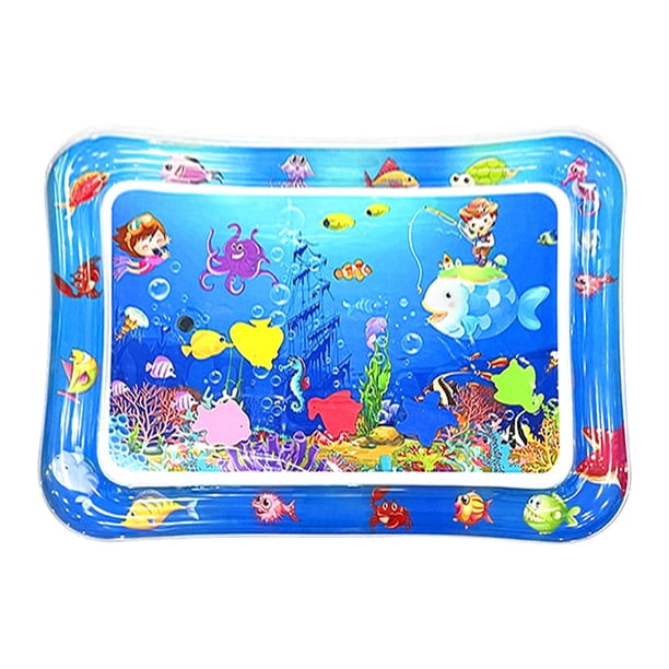 HWRETIE - Alfombra de juego con sensor de agua,inflable de verano para mascotas con peces,gruesa para juegos de gatos y actividades sensoriales infantiles