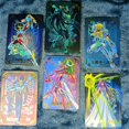 thumbnail image 1 of Juego de cartas flash de Saint Seiya, cartas raras de Athena, Shiryu, Hyoga, Ikki, colección de tarjetas de Anime, regalos para amigos, 6 piezas por juego Fivean unisex, 1 of 2