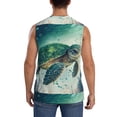 thumbnail image 4 of Goofa Watercolor Turtle1 Printed Men's Sleeveless T-Shirt - Athletic Gym Workout Tank Top for Men - Moisture-Wicking, UPF 30+ Quick-Dry Muscle Tee-X-Large, 4 of 8