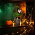 thumbnail image 4 of WOHSAO Halloween Witch Hat Topiary Plant With Pot Halloween Potted Decor Spooky Tabletop Ornament, Cute Witch Themed Mini Moss Trees For Halloween Home Party Decor, Holiday Gift For Family, 4 of 6