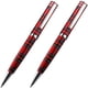 thumbnail image 1 of Pluma Profesional RedScottB 2Pzas 0.7mm Punta Rojo/Plateado 1 Tinta Negra Acero Inoxidable Cartucho Cross., 1 of 2
