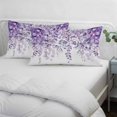 thumbnail image 4 of Purple Eucalyptus Leaves Pillow Covers Queen, Spring Floral Summer Botanical Soft Brushed Microfiber Breathable Throw Pillow Covers, Pillowcase with Zipper for Couch Sofa Bedroom Living Room 20"x30", 4 of 9