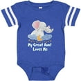 thumbnail image 3 of Inktastic My Great Aunt Loves Me Cute Elephants Clouds Moon and Stars Boys or Girls Baby Bodysuit, 3 of 5