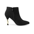 thumbnail image 3 of BLISSFUL STEP Women's Pointed Toe Stiletto Heels Zip Ankle Boots Black 10, 3 of 7