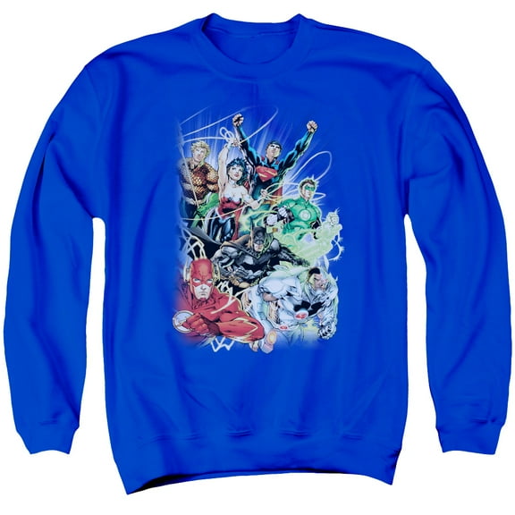 Justice League Justice League #1 Adult Crewneck Sweatshirt Royal Blue