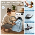 thumbnail image 6 of Moynesa 2'x6' Scalloped Floral Runner Rug, Washable Cottage Boho Accent Rug for Hallway Bedroom Laundry Room ‎Bathroom Soft Low Pile Non Slip, Mist Blue, 6 of 11