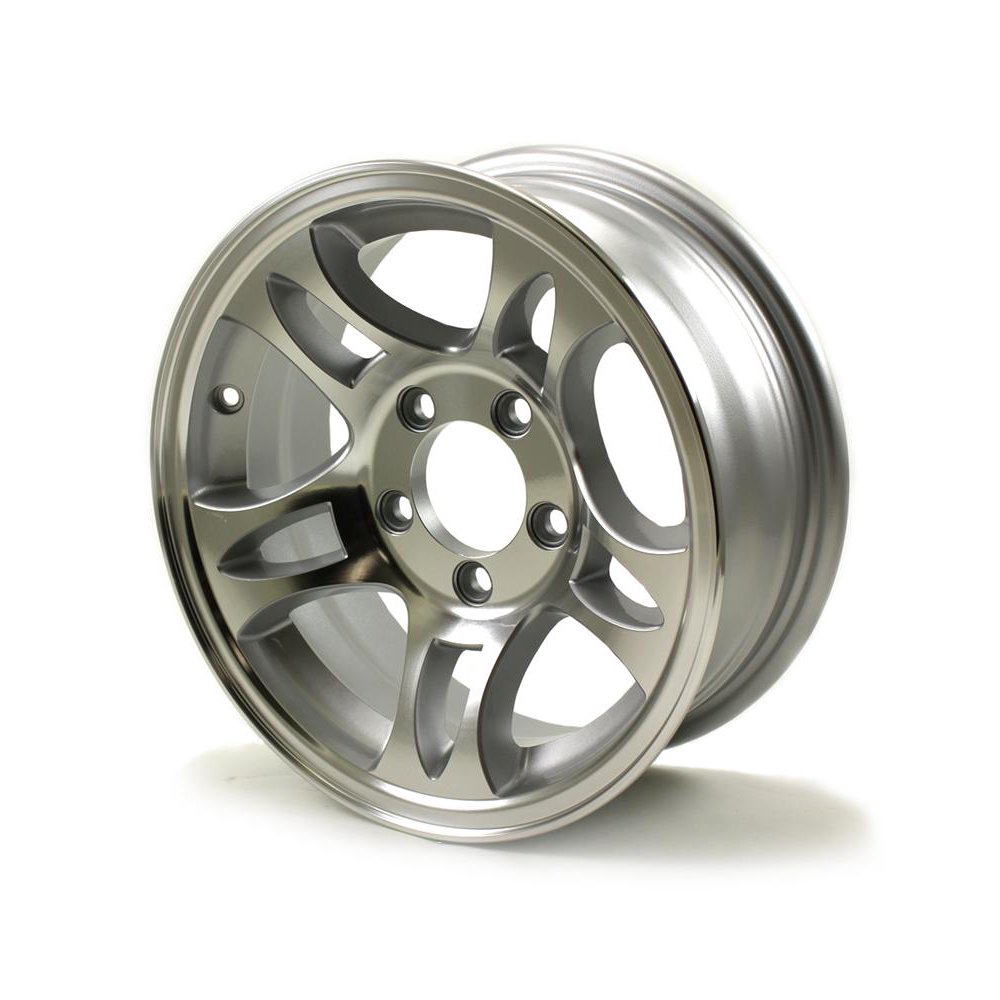 14X5.5 5Lug on 4.5" Aluminum S5 Trailer Wheel S545545