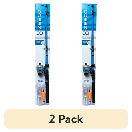 (2 pack) Zebco 33 Inshore Saltwater Spincast Shing Combo