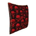 thumbnail image 2 of KLL Red Skulls Decorative Throw Pillow Covers Velvet Soft for Couch Sofa Bedroom Living Room Outdoor - 18"x18", 2 of 8