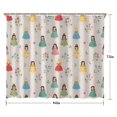 thumbnail image 5 of Beige Princess Flower Pattern Shower Curtain 84"x72" ,Bathroom Decorative Shower Curtains Set with 12 Hooks,Modern Waterproof Washable Shower Curtain, 5 of 6