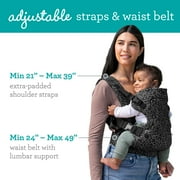 Infantino Flip 4-in-1 Convertible Baby Carrier, 4-Position, Unisex Baby 0+ Months, 8-32lbs, Black & Gray Leopard