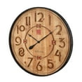Frank Lloyd Wright designed 31.5 in. Antique Black Wall Clock