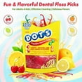 thumbnail image 3 of Dental Floss Picks 300 Count Adults Kids Dental Floss Picks Cherry Orange Lemon Flavor Toothpick Flosser, 3 of 6