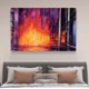 thumbnail image 4 of Póster de lienzo con un paisaje urbano vibrante con una calle vacía, decoración para dormitorio, paisaje deportivo, decoración para oficina, regalo, estilo marco, 20 x 30 cm, 4 of 8