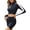 Black, variant on Surf Suit Women Tankini Swimsuits Modest Swimwear Rash Guards Long Sleeves Bathing Suits Two Piece Sun Protection XL