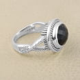 thumbnail image 2 of Black Onyx Ring Sterling Silver Ring Gemstone Ring Statement Ring for Women, 2 of 6