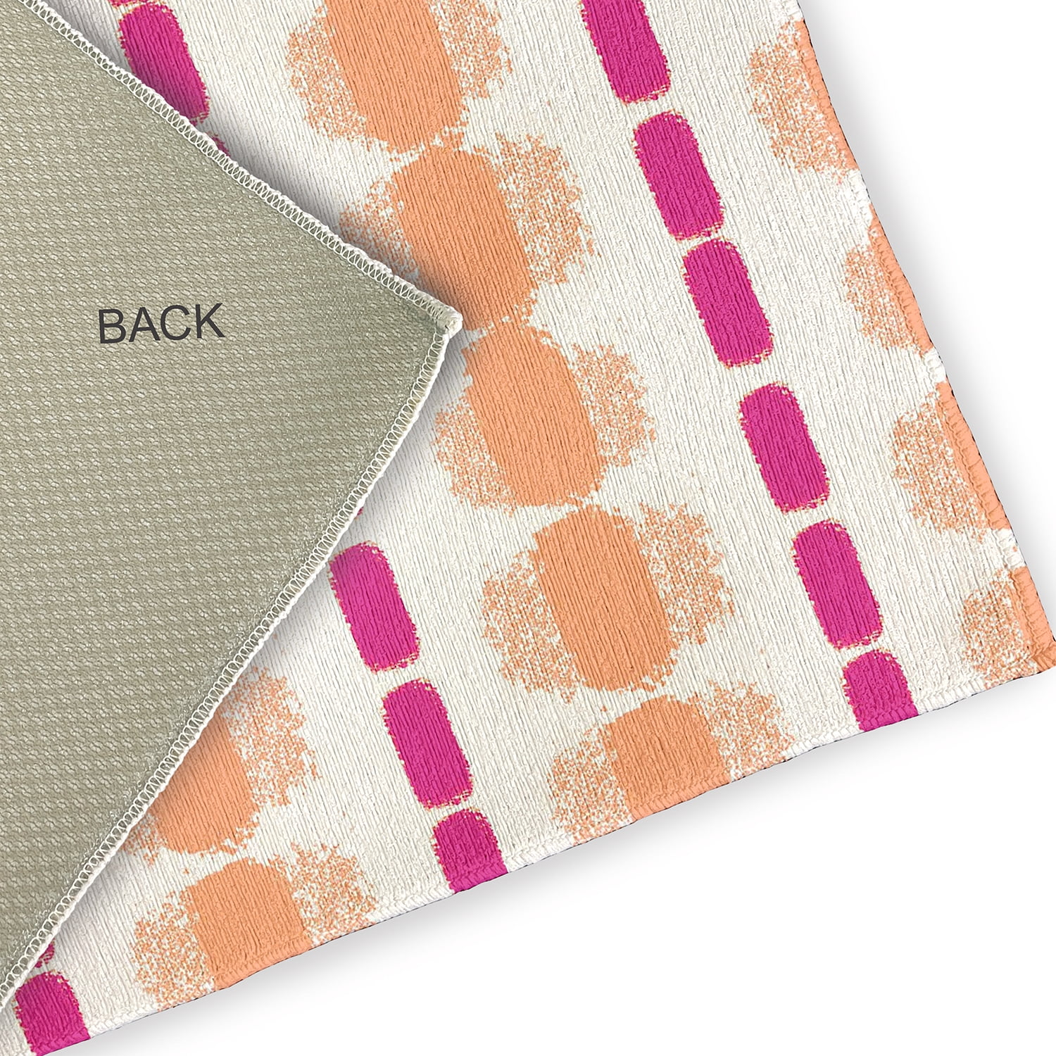 Simply Daisy 2' x 3' Orange-Orchid Watercolor Stripe Spring Chenille Indoor/Outdoor Rug