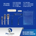 thumbnail image 2 of Pro Grade Paint Roller Kit, Brush & Roller,10 Piece Set, Wall Painting Naps for Professionals & Homeowners - All Paints & Stains, Washable, Reusable, Easy to Clean, Superior Absorbency., 2 of 7