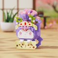 thumbnail image 4 of Sanrio Hello Kitty Kuromi maceta flor suculenta modelo bloques de construcción adornos dormitorio juguetes niñas niños regalos de vacaciones, 4 of 5